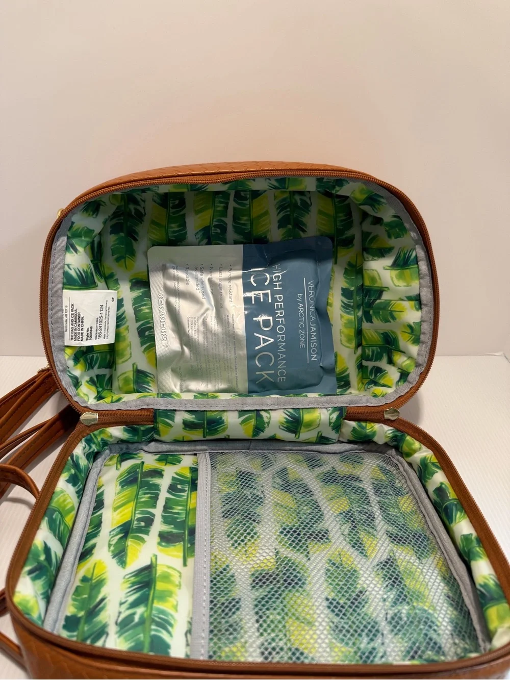 Faux Leather Insulated Lunch Pack Veronica Jamison by Arctic Zone With Ice Pack